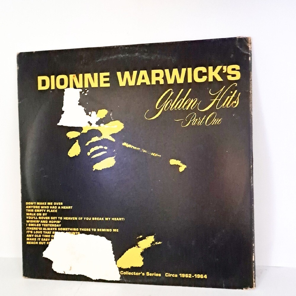 Dionne Warwick's Golden Hits‎ Part One Vinyl Record Album Collector's Series